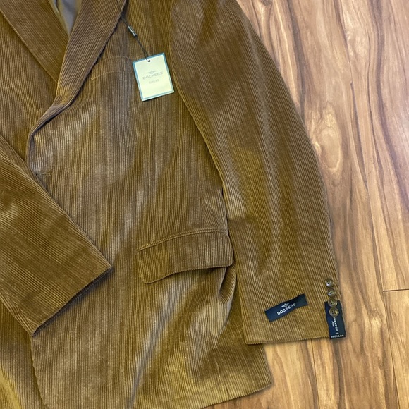 NWT Dockers Dark Brown Corduroy Sports Coat Blazer Jacket Mens Size 48 - Picture 4 of 4